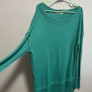 We The Free Turquoise Long Sleeve Top